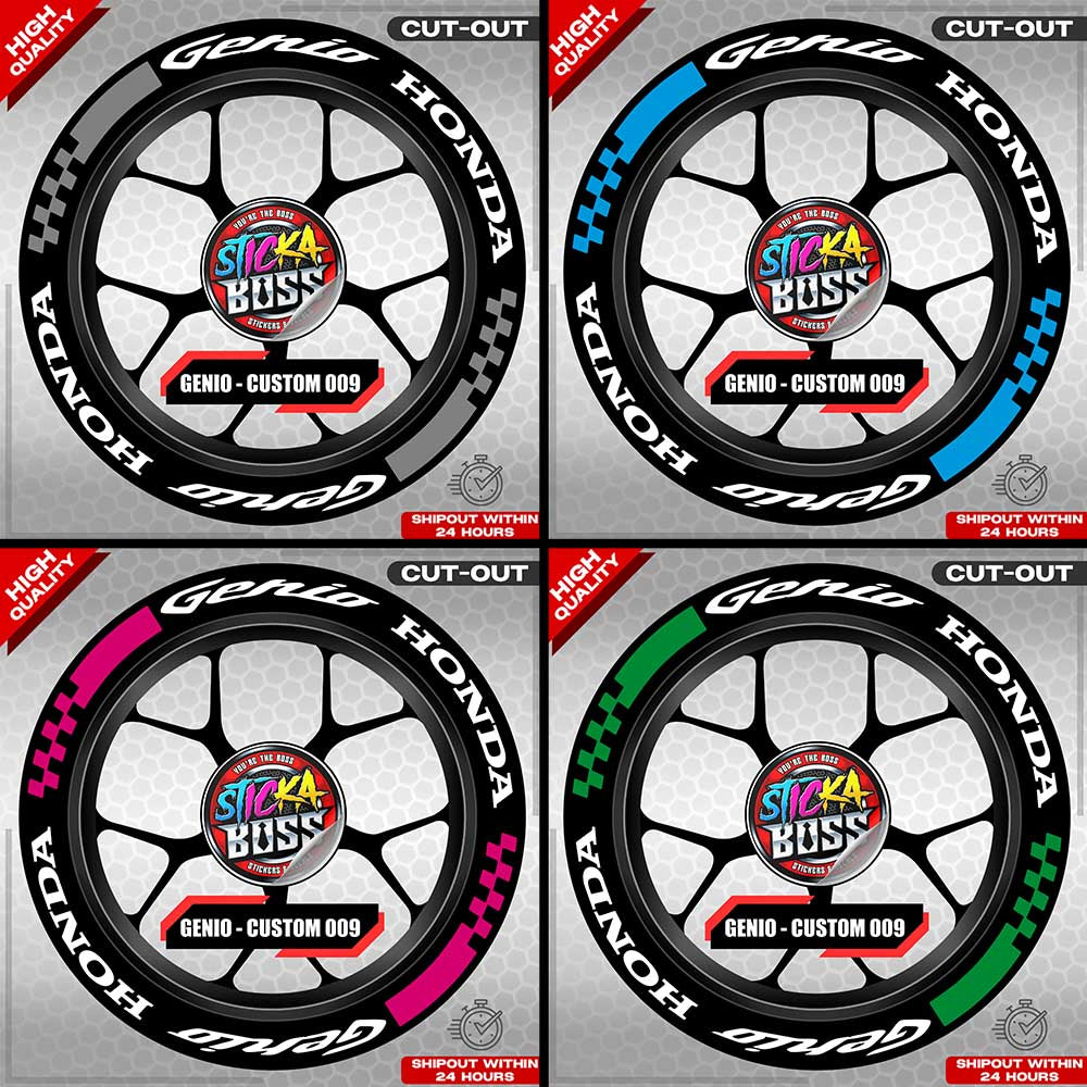 GENIO MAG STICKER SET ( 2 MAGS ) - CUSTOM 009 | VINYL WATERPROOF CUT-OUT DECALS