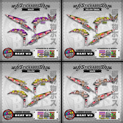 BEAT V3 STICKER DECALS ( LABUBU DESIGN )【WITH FREEBIES】
