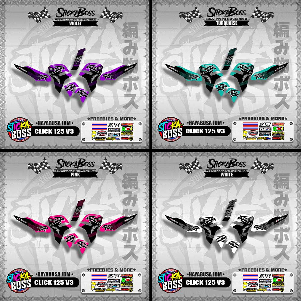 CLICK 125 V3 DECALS ( HAYABUSA JDM )【WITH FREEBIES】