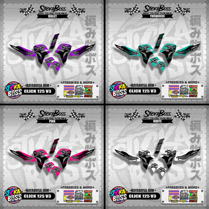 CLICK 125 V3 DECALS ( HAYABUSA JDM )【WITH FREEBIES】