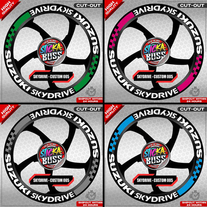SKYDRIVE MAG STICKER SET ( 2 MAGS ) - CUSTOM 005 | VINYL WATERPROOF CUT-OUT DECALS