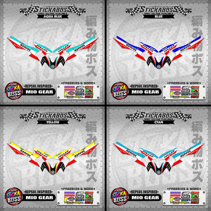 MIO GEAR STICKER DECALS ( REPSOL INSPIRED )【WITH FREEBIES】