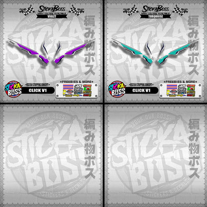 CLICK V1 DECALS ( RSX150 STRIPPING CONCEPT )【WITH FREEBIES】