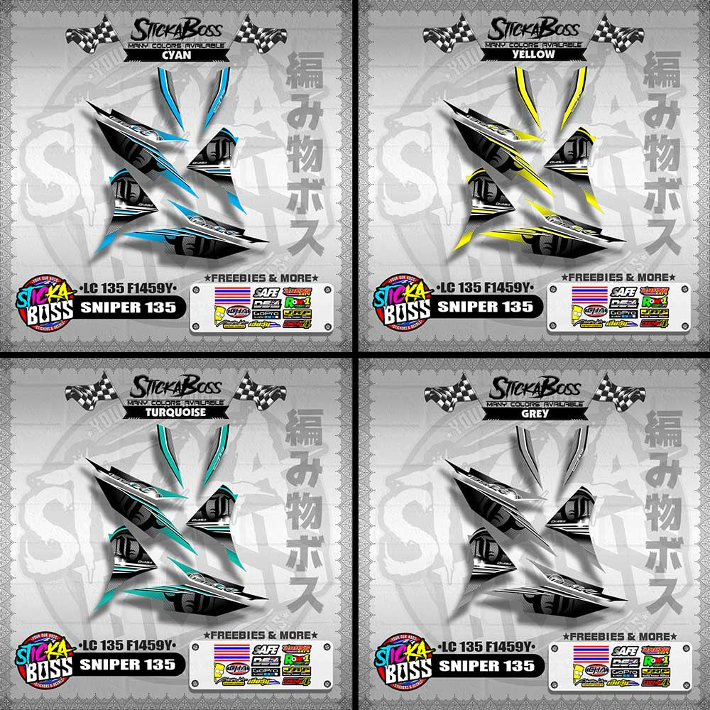 SNIPER 135 DECALS ( LC 135 F1459Y )【WITH FREEBIES】