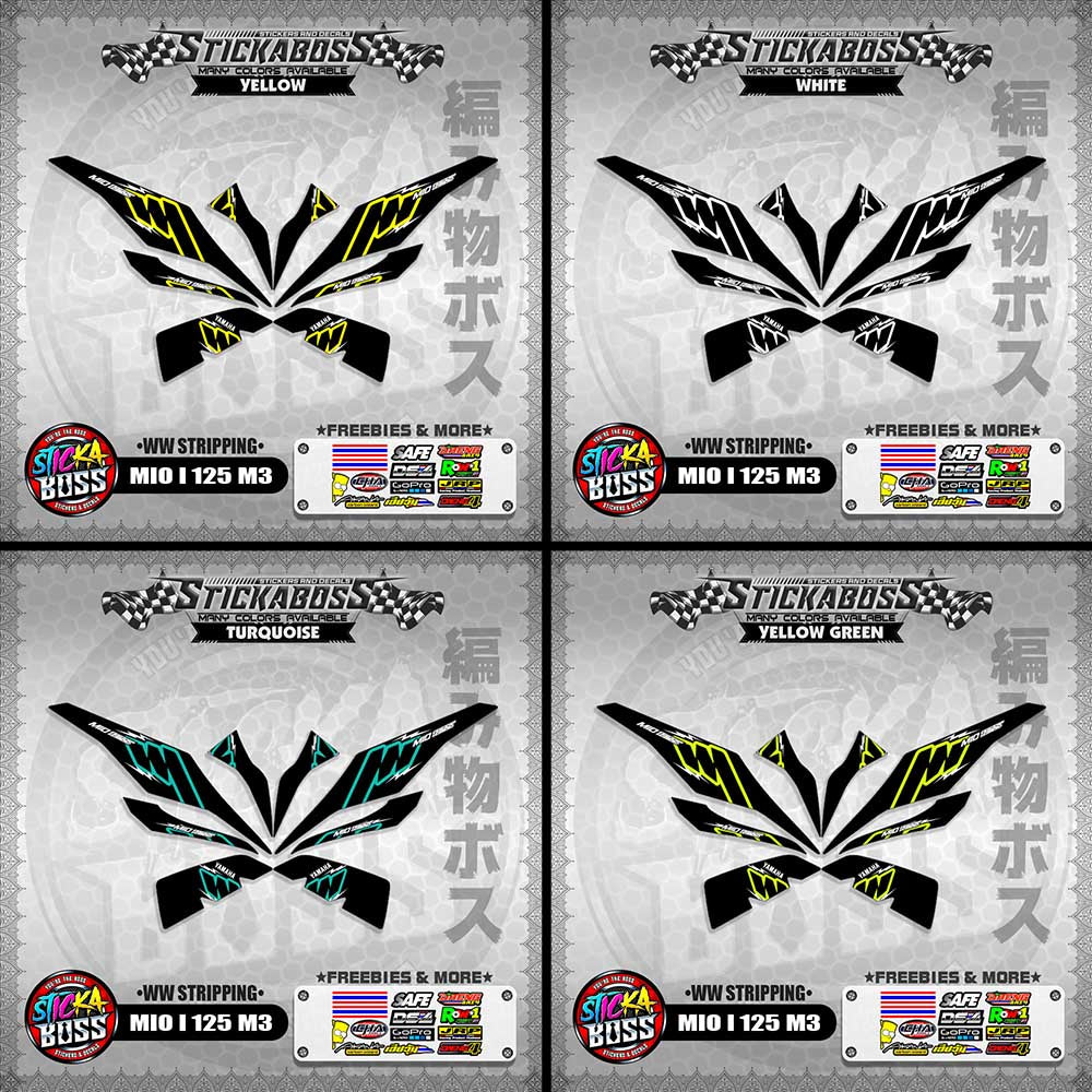 MIO I 125 M3 STICKER DECALS ( WW STRIPPING )【WITH FREEBIES】