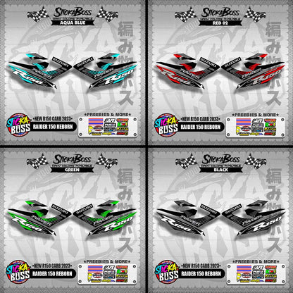 RAIDER 150 REBORN DECALS ( NEW R150 CARB 2023 )【WITH FREEBIES】