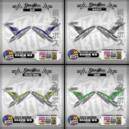 CLICK V3 DECALS ( 2023 DESIGN )【WITH FREEBIES】