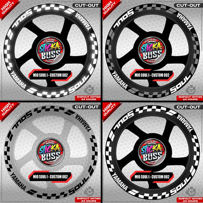 MIO SOUL I 125 MAGS STICKER SET  ( 2 MAGS ) - CUSTOM 002 | VINYL WATERPROOF CUT-OUT DECALS