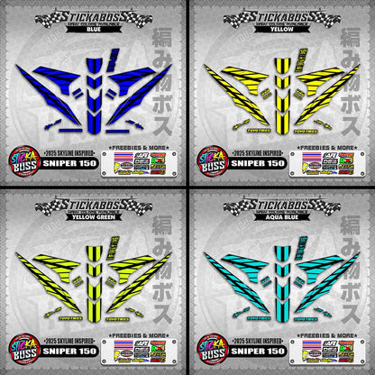 SNIPER 150 STICKER DECALS ( 2025 SKYLINE INSPIRED )【WITH FREEBIES】