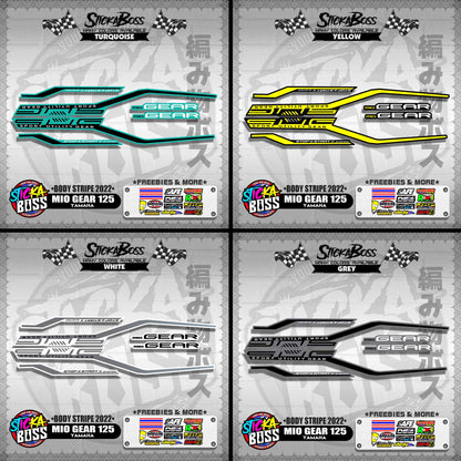 MIO GEAR 125 DECALS ( BODY STRIPE 2022 )【WITH FREEBIES】