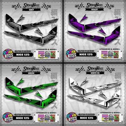 NICE 125 DECALS ( MALAYSIAN SPLASH DESIGN ) [ PREMIUM GLOSSY LAMINATED ]【WITH FREEBIES】