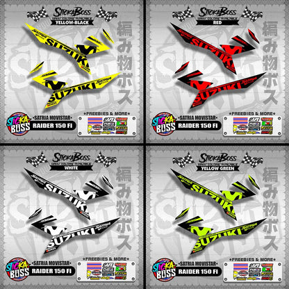 RAIDER 150 Fi DECALS ( SATRIA MOVISTAR )【WITH FREEBIES】
