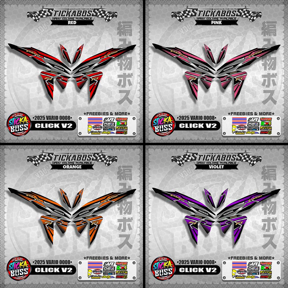 CLICK V2 INDO STICKER DECALS ( 2025 VARIO 0008 )【WITH FREEBIES】