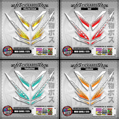 MIO SOUL I 125 STICKER DECALS ( FOR WHITE MALAYSIAN AVANTIZ )【WITH FREEBIES】