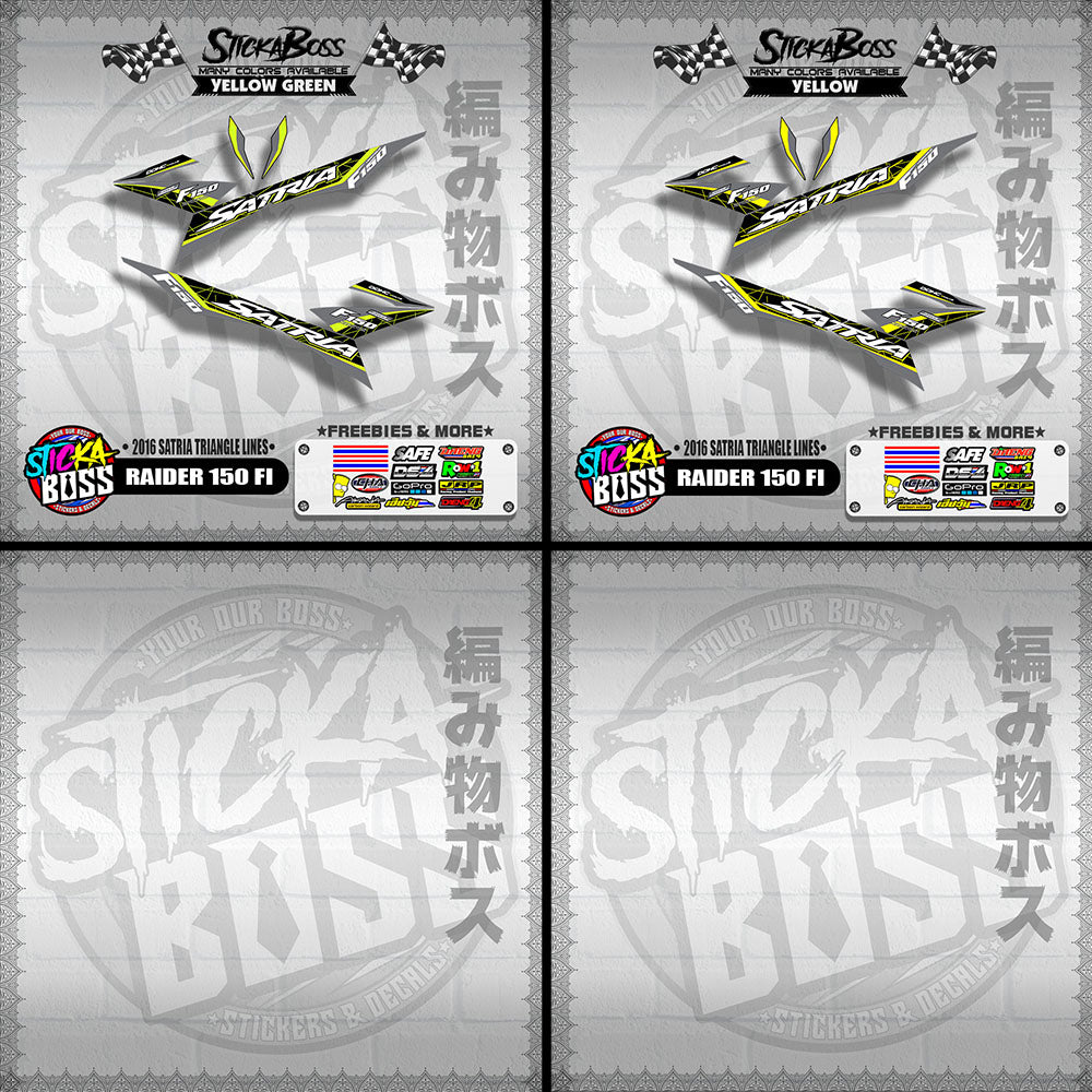 RAIDER 150 FI DECALS ( 2016 SATRIA TRIANGLE LINES )【WITH FREEBIES】