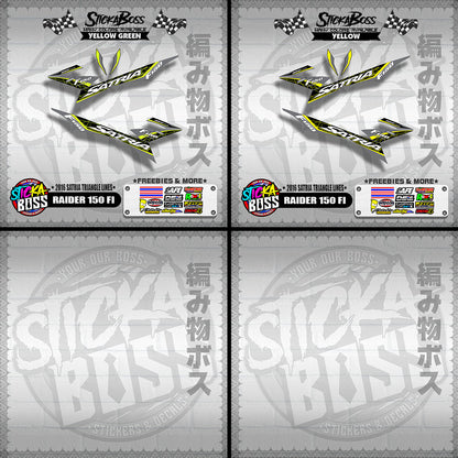 RAIDER 150 FI DECALS ( 2016 SATRIA TRIANGLE LINES )【WITH FREEBIES】