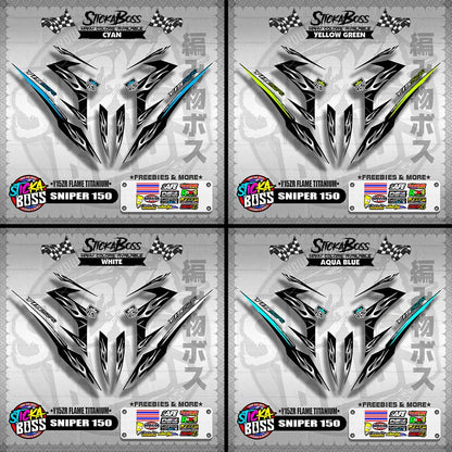 SNIPER 150 DECALS ( Y15ZR FLAME TITANIUM )【WITH FREEBIES】