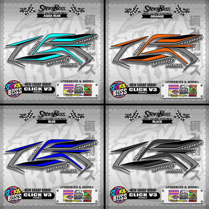 CLICK V3 DECALS ( NEW SHARP VARIO )【WITH FREEBIES】