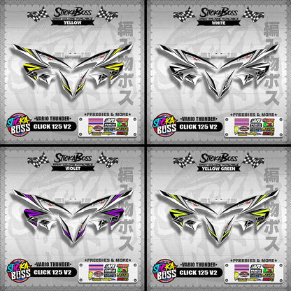 CLICK 125 V2 DECALS ( VARIO THUNDER )【WITH FREEBIES】