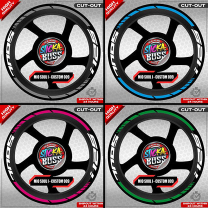 MIO SOUL I 125 MAG STICKER SET ( 2 MAGS ) - CUSTOM 009 | VINYL WATERPROOF CUT-OUT DECALS