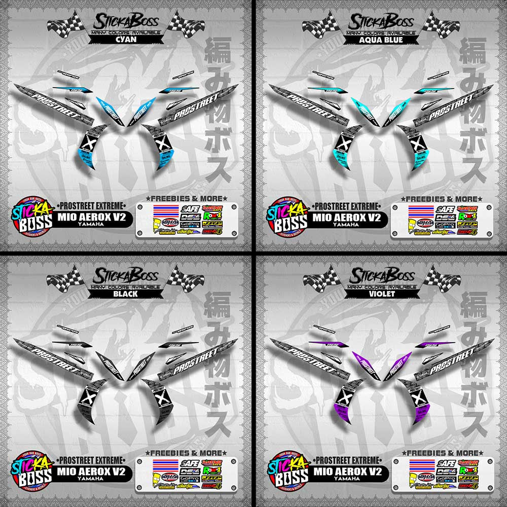 MIO AEROX V2 DECALS ( PROSTREET EXTREME ) 【WITH FREEBIES】