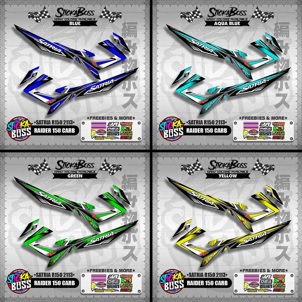 RAIDER 150 CARB DECALS ( SATRIA R150 2113 ) [ PREMIUM GLOSSY LAMINATED ]【WITH FREEBIES】
