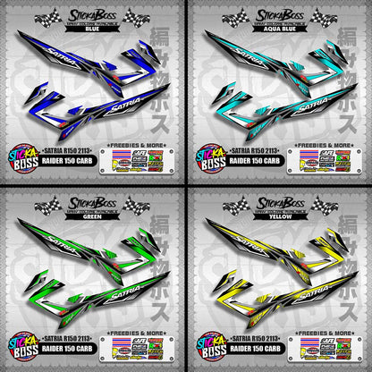 RAIDER 150 CARB DECALS ( SATRIA R150 2113 ) [ PREMIUM GLOSSY LAMINATED ]【WITH FREEBIES】
