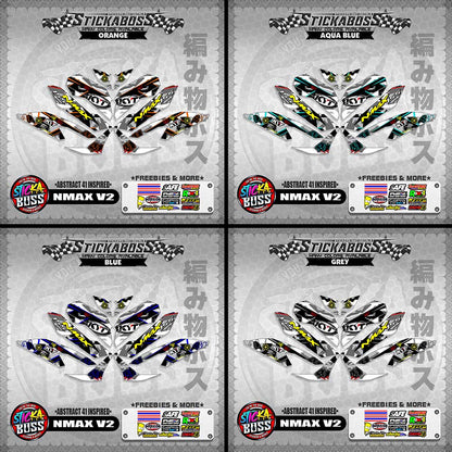 NMAX V2 STICKER DECALS ( ABSTRACT 41 INSPIRED )【WITH FREEBIES】