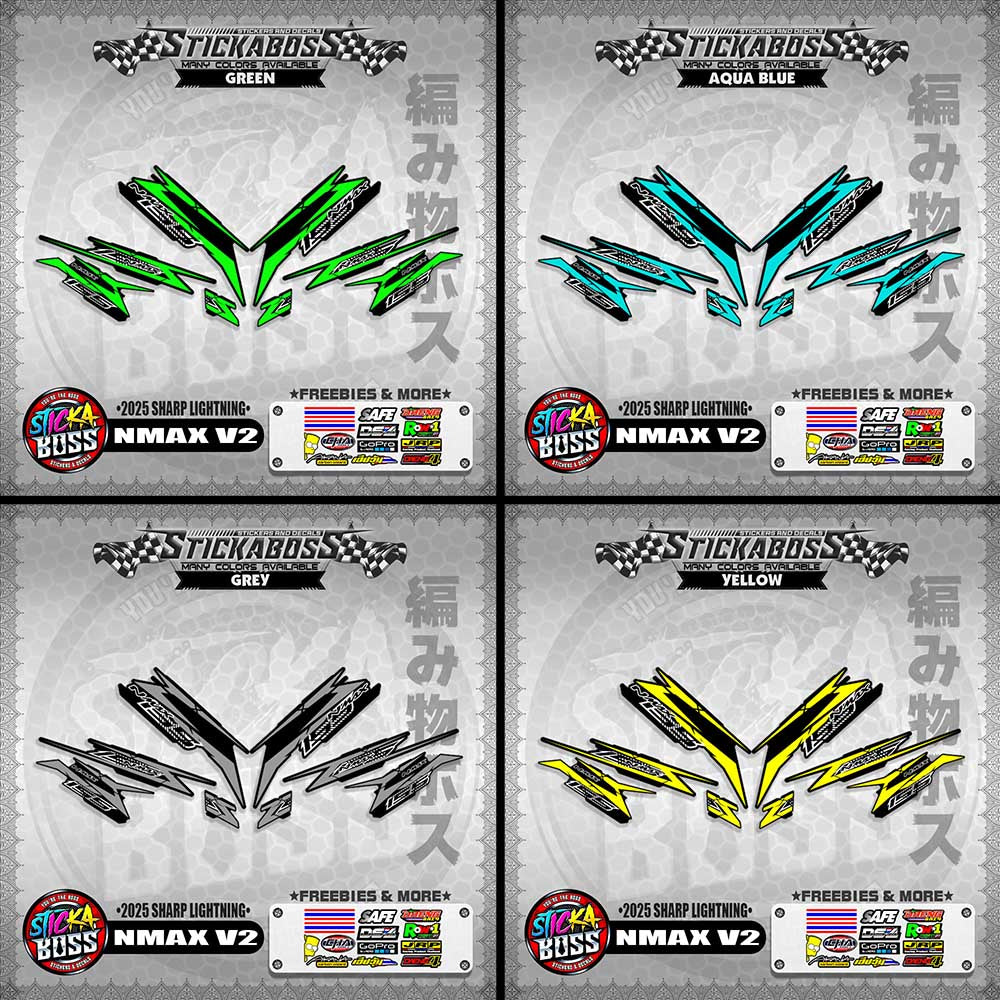 NMAX V2 INDO STICKER DECALS ( 2025 SHARP LIGHTNING )【WITH FREEBIES】
