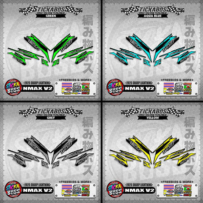 NMAX V2 INDO STICKER DECALS ( 2025 SHARP LIGHTNING )【WITH FREEBIES】