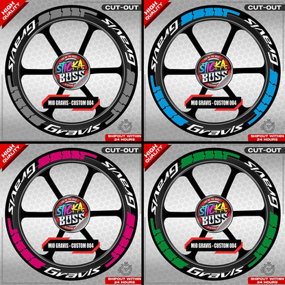 MIO GRAVIS MAG STICKER SET ( 2 MAGS ) - CUSTOM 004 | VINYL WATERPROOF CUT-OUT DECALS