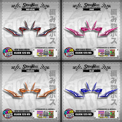 CLICK 125 V3 DECALS ( NEW VARIO VRD16 ) [ PREMIUM GLOSSY LAMINATED ]【WITH FREEBIES】