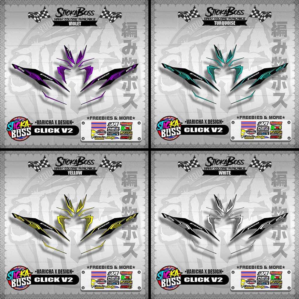 CLICK V2 DECALS ( VARICHA X DESIGN )【WITH FREEBIES】