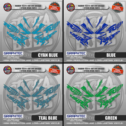 RAIDER 150 FI CUT OUT DECALS ( STOCK R150 2021) | VINYL WATERPROOF CUT-OUT STICKER DECALS