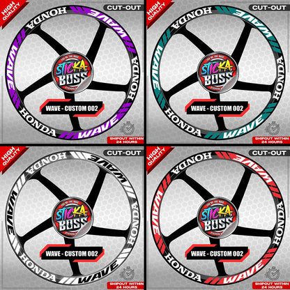 WAVE 110 / 125 MAG STICKER SET ( 2 MAGS ) - CUSTOM 002 | VINYL WATERPROOF CUT-OUT DECALS