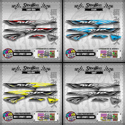 MIO 1 / SPORTY / AMORE DECALS ( 2008 PHANTOM WAVE )【WITH FREEBIES】