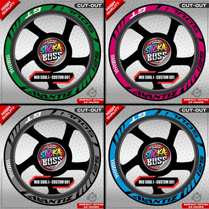 MIO SOUL I 125 MAGS STICKER SET  ( 2 MAGS ) - CUSTOM 001 | VINYL WATERPROOF CUT-OUT DECALS