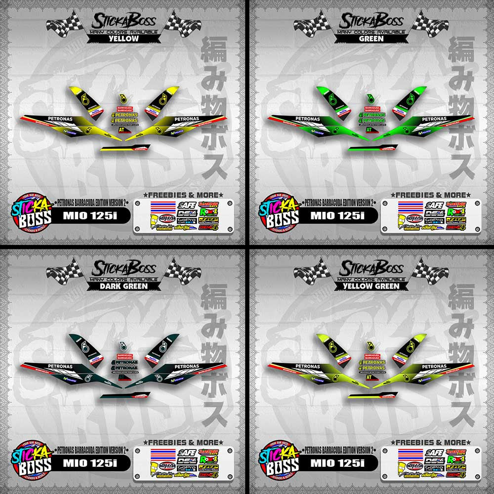 MIO 125i DECALS ( PETRONAS BARRACUDA EDITION VERSION 2 )【WITH FREEBIES】