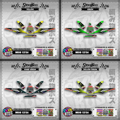 MIO 125i DECALS ( PETRONAS BARRACUDA EDITION VERSION 2 )【WITH FREEBIES】