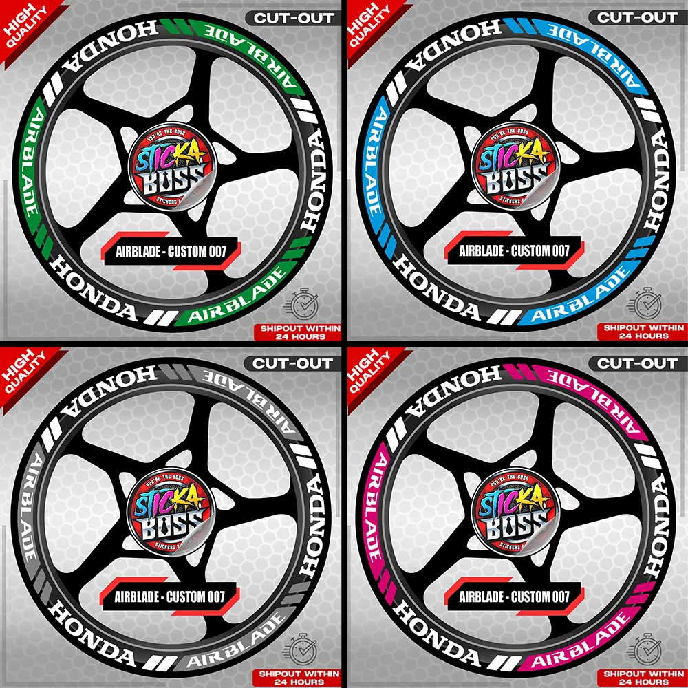 AIRBLADE 150 / 160 MAG STICKER SET ( 2 MAGS ) - CUSTOM 007 | VINYL WATERPROOF CUT-OUT DECALS