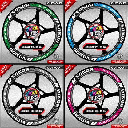 AIRBLADE 150 / 160 MAG STICKER SET ( 2 MAGS ) - CUSTOM 007 | VINYL WATERPROOF CUT-OUT DECALS