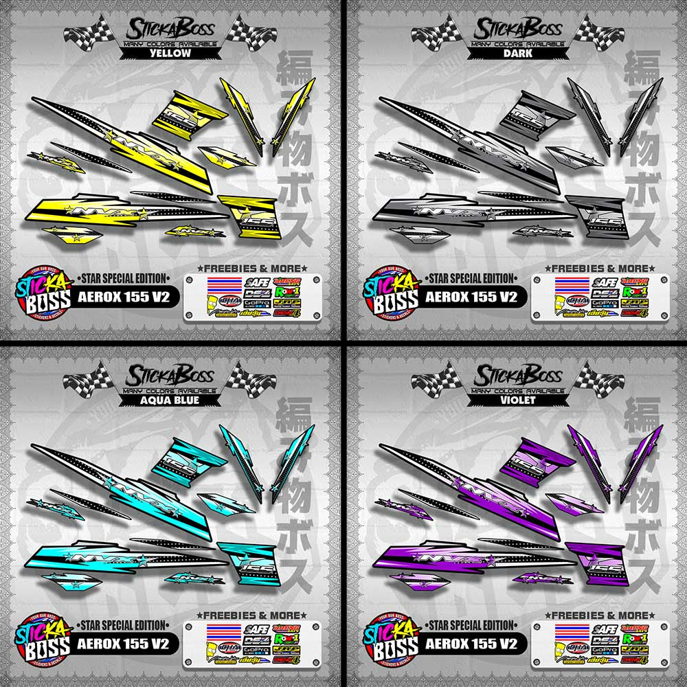 AEROX 155 V2 DECALS ( STAR SPECIAL EDITION )【WITH FREEBIES】