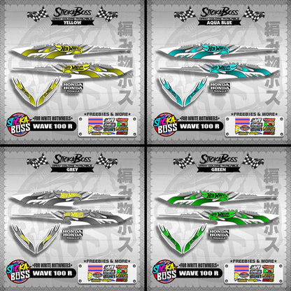 WAVE 100 R 2018 DECALS ( FOR WHITE HOTWHEELS )【WITH FREEBIES】