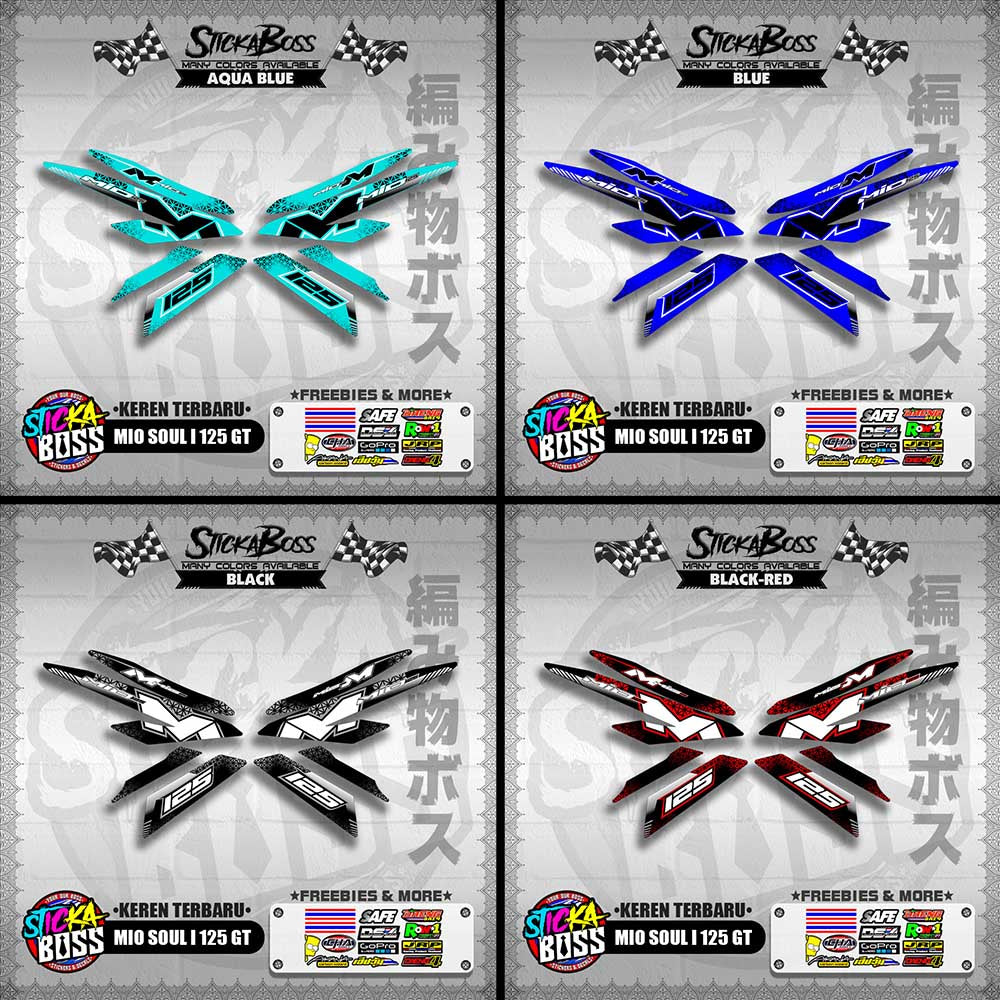 MIO SOUL I 125 GT DECALS ( KEREN TERBARU )【WITH FREEBIES】
