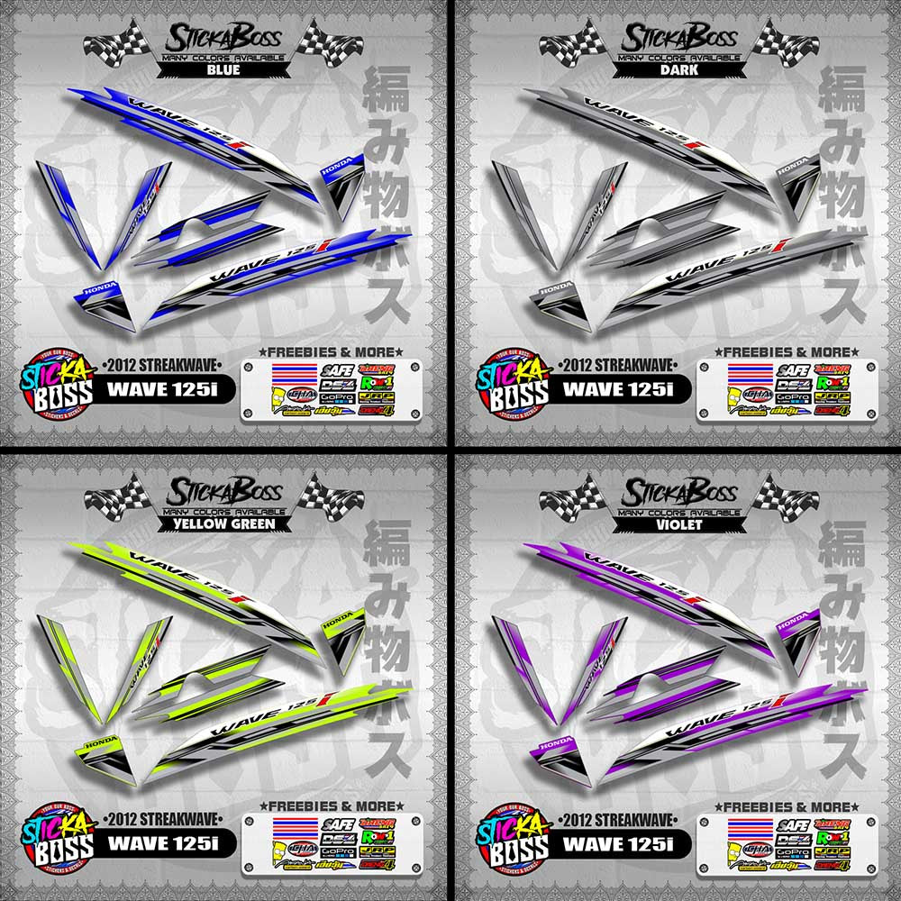 WAVE 125i DECALS ( 2012 STREAKWAVE )【WITH FREEBIES】