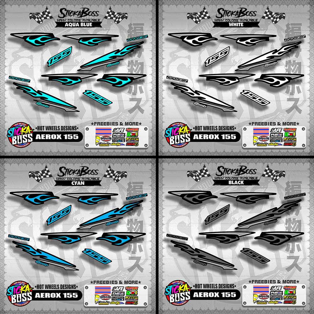 AEROX 155 DECALS ( HOT WHEELS DESIGNS )【WITH FREEBIES】