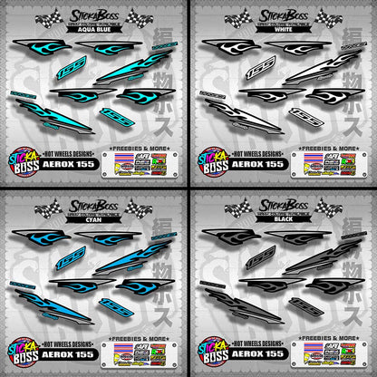 AEROX 155 DECALS ( HOT WHEELS DESIGNS )【WITH FREEBIES】