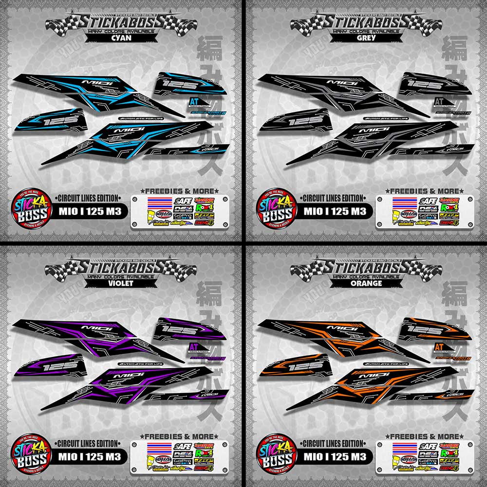 MIO i 125 DECALS ( M3 CIRCUIT LINES EDITION )【WITH FREEBIES】