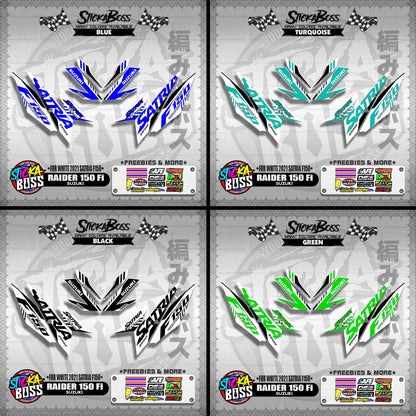 RAIDER 150 Fi DECALS ( FOR WHITE 2021 SATRIA F150 )【WITH FREEBIES】