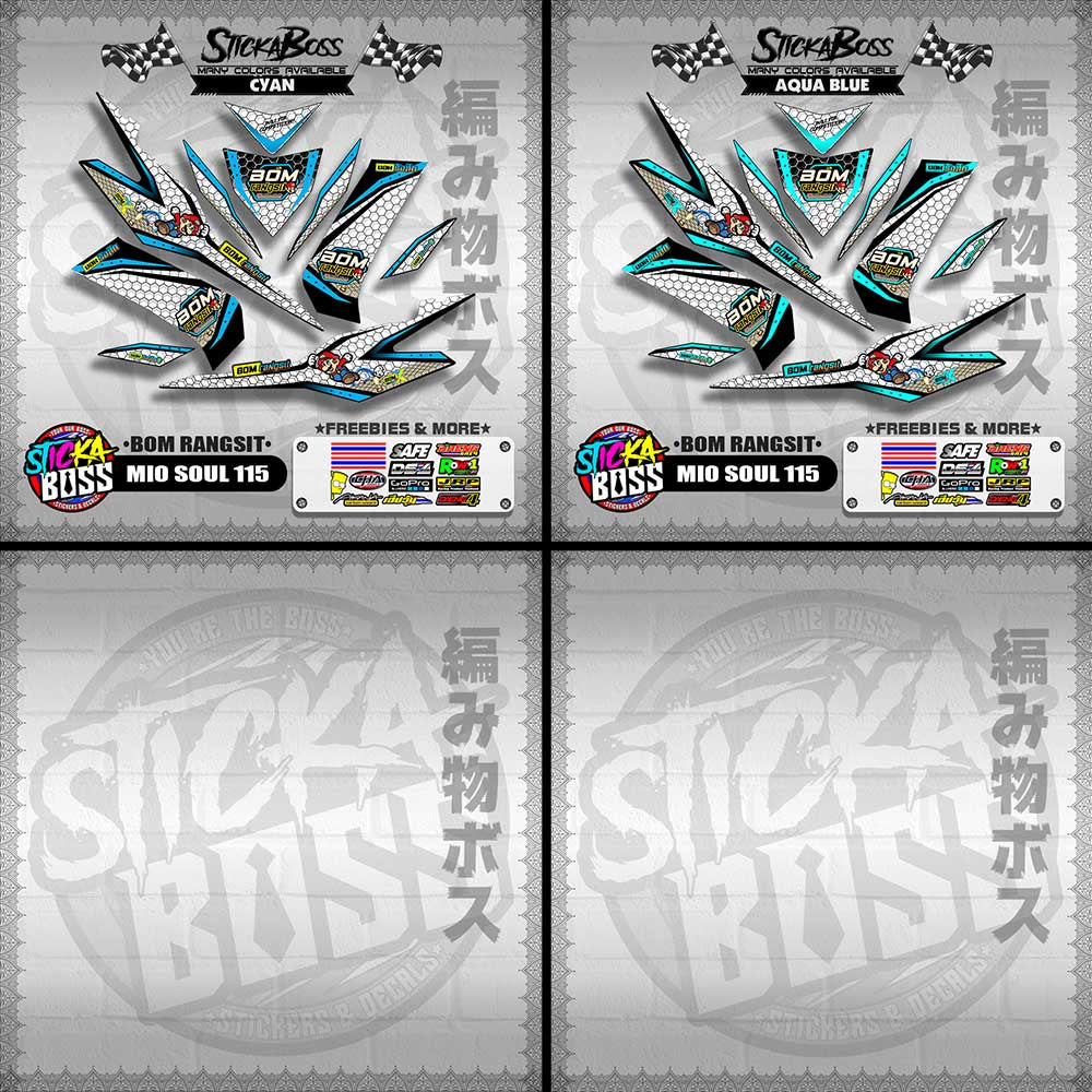 MIO SOUL 115 INDO DECALS ( BOM RANGSIT )【WITH FREEBIES】
